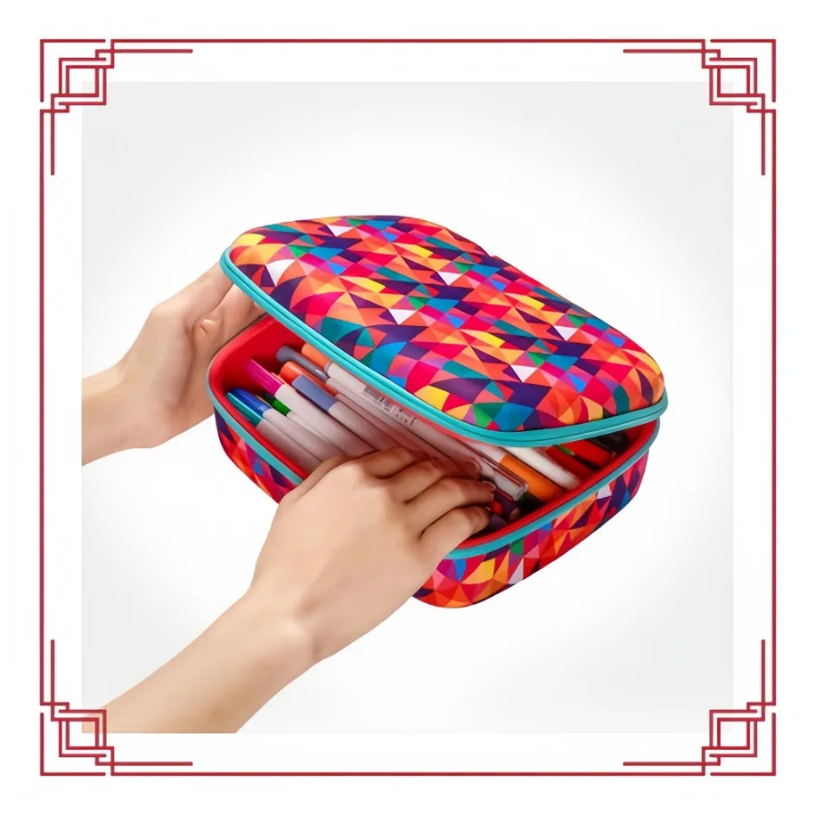 Estojo de lápis colorido de grande capacidade - para organizador de estudantes de meninos e meninas da escola