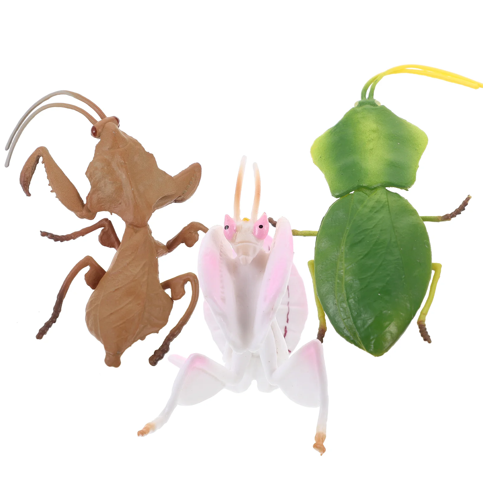 3 Pcs Girls Toys Plastic Mantis Model Insect Simulation Figurine Artificial Ornament Child