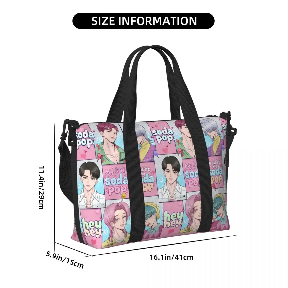 Bolso de mano personalizado Kpop Hunter Demons para mujer, bolsas de viaje de gran capacidad Saja Boys Beach Gym
