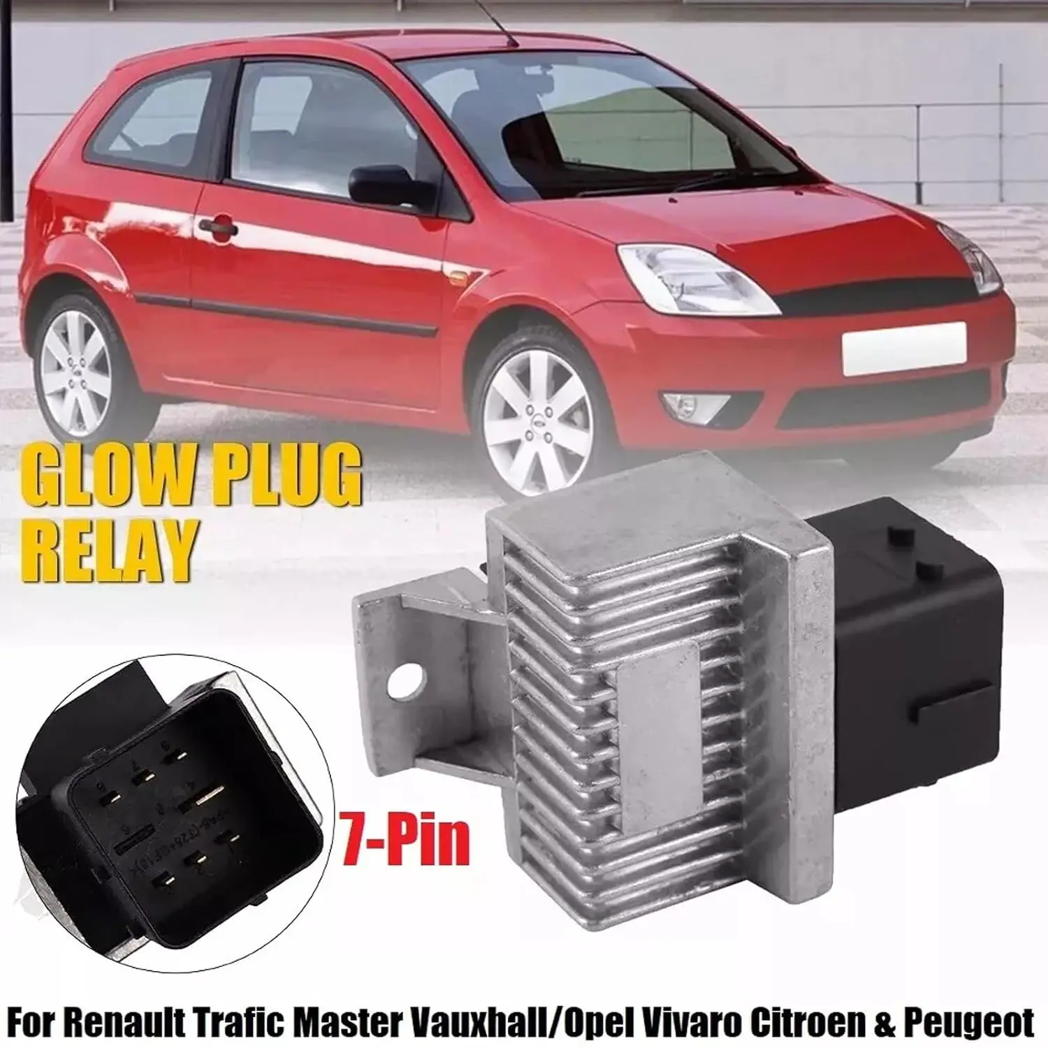 

Car Glow Plug Relay Time Control Unit For Renault Trafic Master Vauxhall OpelVivaro Citroen Peugeot OEM5981.40 Car Accessories