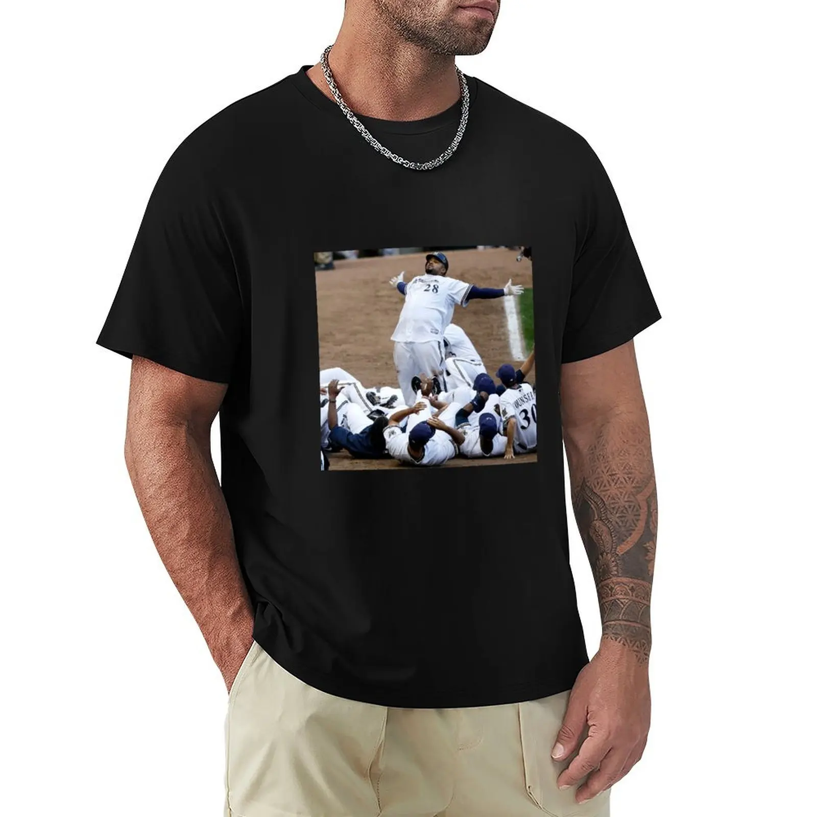Prince Fielder Celebration T-Shirt Work Style Casual T-Shirt