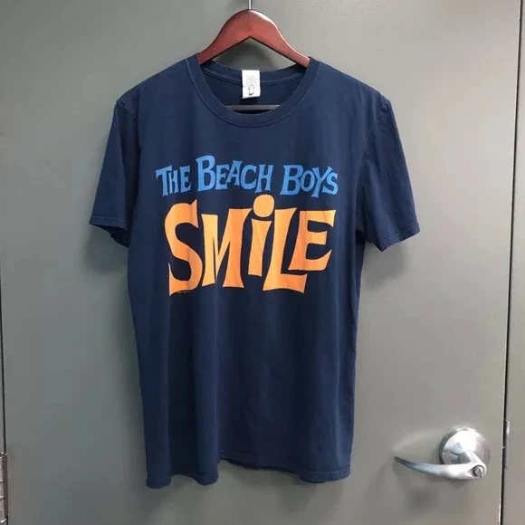 

The Beach Boys Smile Album Shirt Navy Short Sleeve T Shirt Unisex Men Women Summer Casual Crew Neck Cotton Tee