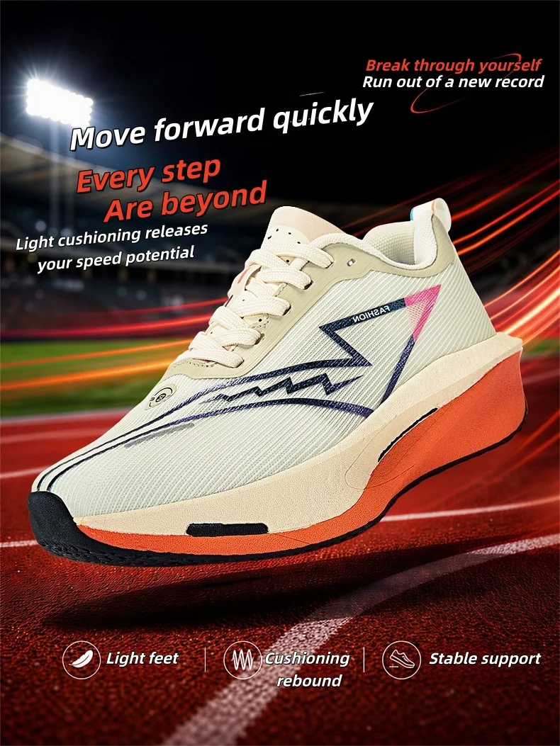 Marathon-Laufschuhe für Herren, Carbon-Platte, Spezial-Sportschuhe, atmungsaktiv, leicht, bequeme Damen-Sportschuhe, Chunta-Sneaker. – Detail 2