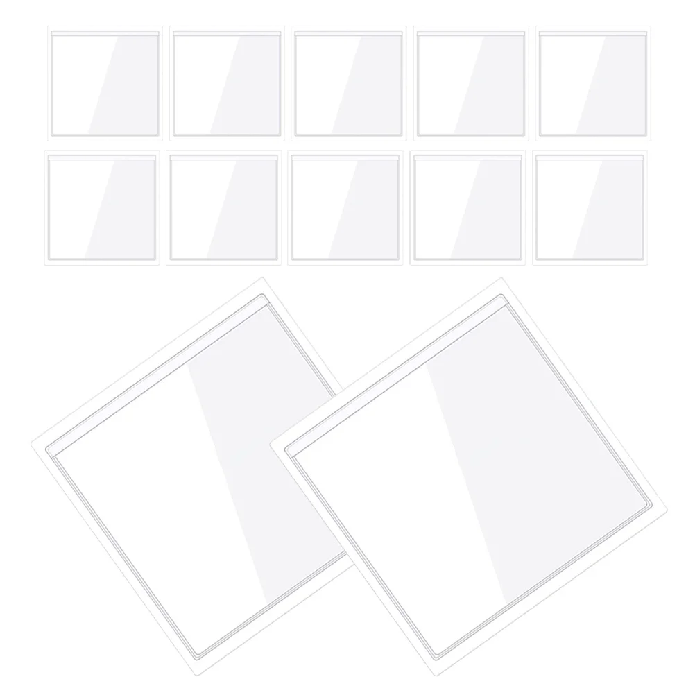 20pcs Adhesive Card Holders Clear Sticky Pockets For Index Cards Business Card Organizer Plastic Sleeves Label Holder Office