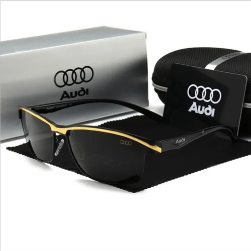 Audi UV400 gafas de sol rectangulares polarizadas para hombres y mujeres, gafas para conducir motocicleta, gafas para ciclismo al aire libre, lentes antideslumbrantes 551