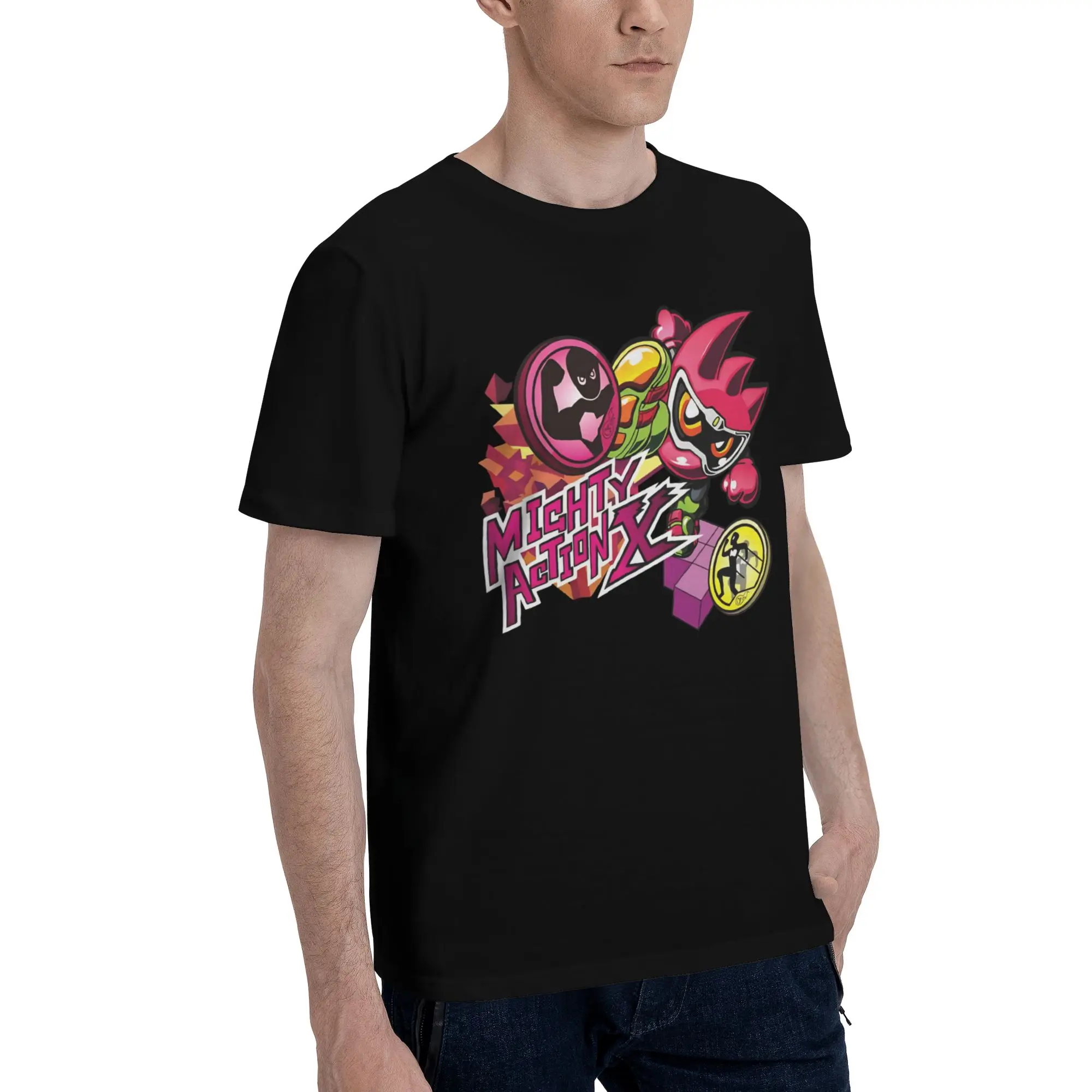 Mighty Action X Men T Shirts Kamen Rider Funny Tee Shirt Short Sleeve Round Collar Cotton Summer Tops T-Shirt
