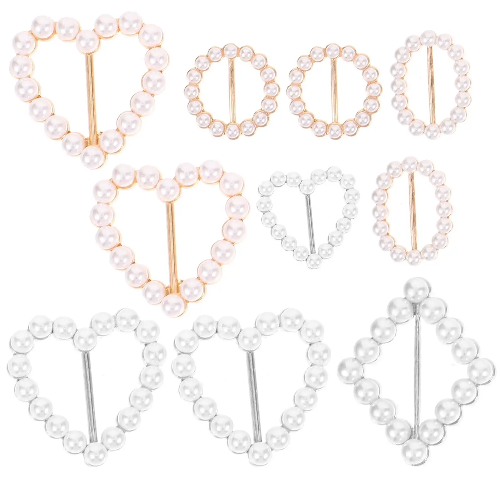 

10 Pcs T- Buckle Women's Fashion Scarves Shawl Buckles Rings Alloy Neckerchief Clips Woman Metal Silk Scarf