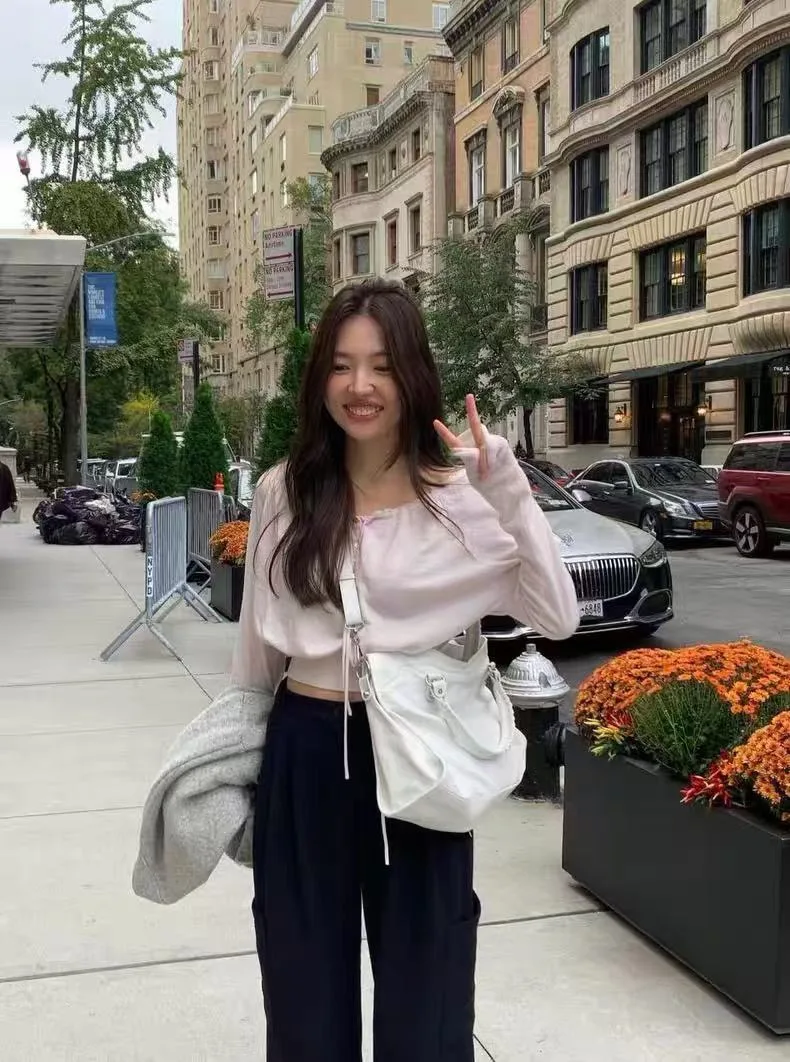 

Sweet Knitted Wool Tannat Coat Netie round Ne Pullover Women's Loose Fit Casual Sle Long Sve ort Length Color