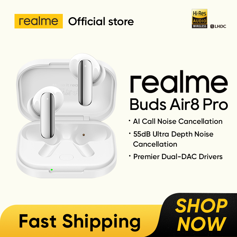  Global Version realme Buds Air8 Pro TWS Earphones AI Translation Gemini AI 11+6mm Dual-DAC Drivers 