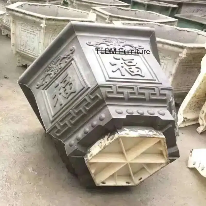 

Creative Flower Pot Molds Home Villa Garden Homemade Bonsai Concrete Abrasive Tool Chinese Cement Mold Hexagonal Plastic Model