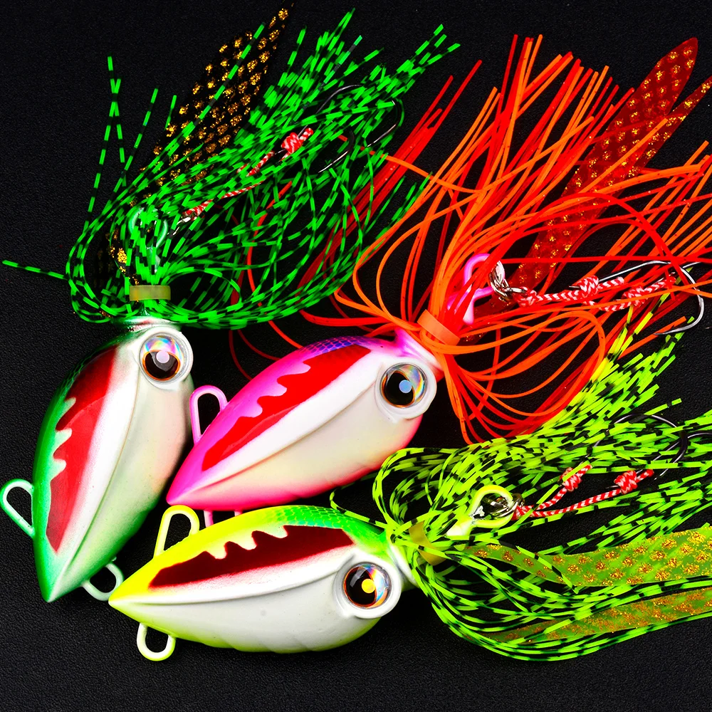 

Katyusha 6-color Jumping Frog Artificial Luminous Hard Bait 3D Fisheye Colorful Skirt Swimming Bait Tuna Seawater Fishing Lures