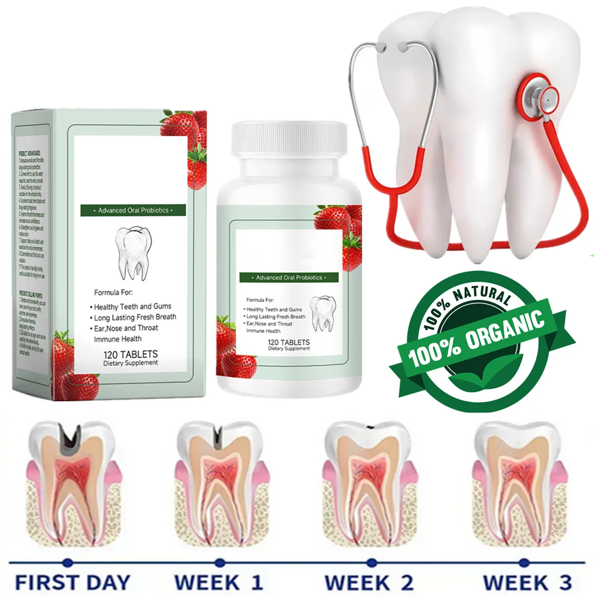 

Teeth Whitening Dental Calculus Remover Tablets Bad Breath Prevention Periodontitis Repair Clean Care Dental Solution