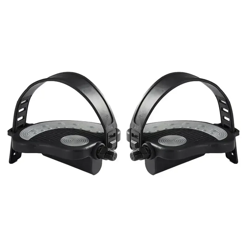 

Педали для велотренажера 9/16 Универсальная велосипедная педаль с ремнями Универсальные стационарные лежачие велосипедные педали 9/16 и 1/2 для использования в помещении