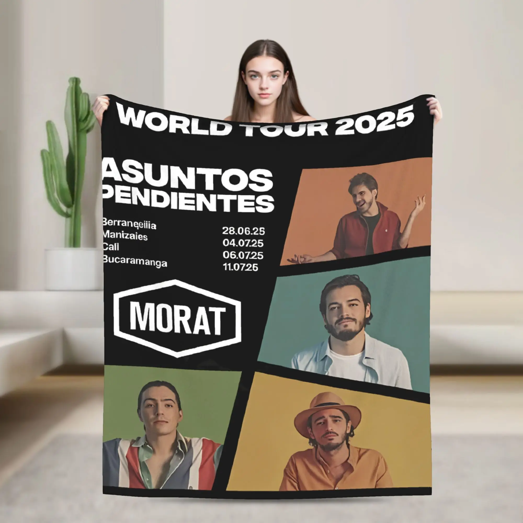 Morat Band POP Rock Music Tour Blanket Ultra Soft  Throw Blankets for Sofa 50x60 Inch Multiple Sizes Rug Piece