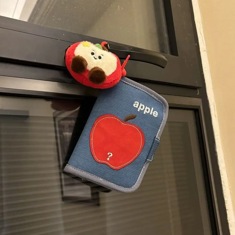 新しい旅行パスポートホルダーデニムフルーツかわいい旅行パスポート財布多機能デザイナーカードホルダートラベルアクセサリー