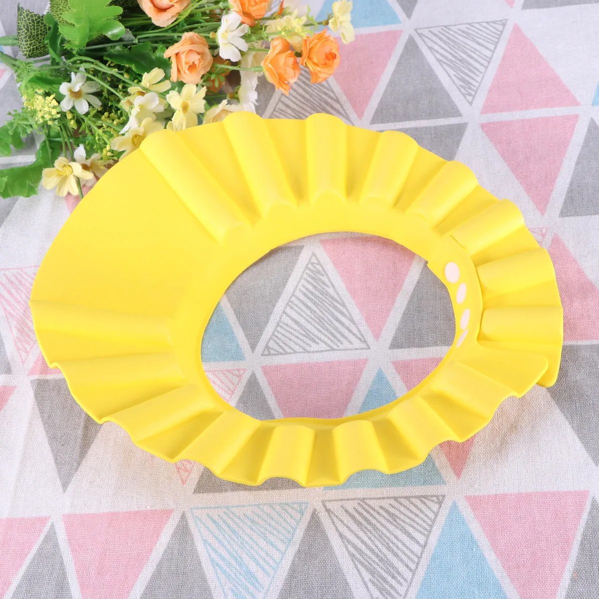 Baby Adjustable Children's Shower Cap Bath Hair Wash Shield Yellow Infant Shampoo Protection Hat Elastic Light Fit Head