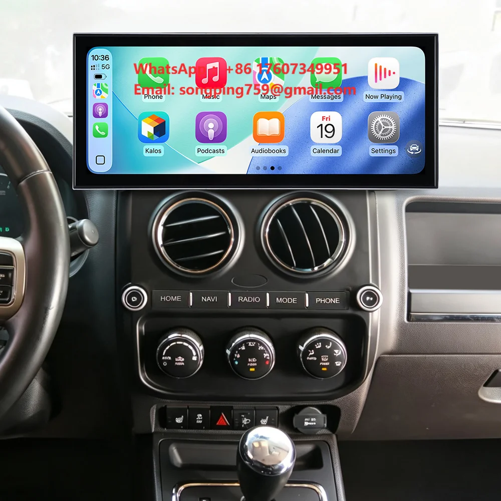 ZWNAV 15.8 Inch Screen for Jeep Compass 2010-2016 Wireless Carplay  Android 15 Auto Car Stereo Radio GPS Wifi GPS Upgrade
