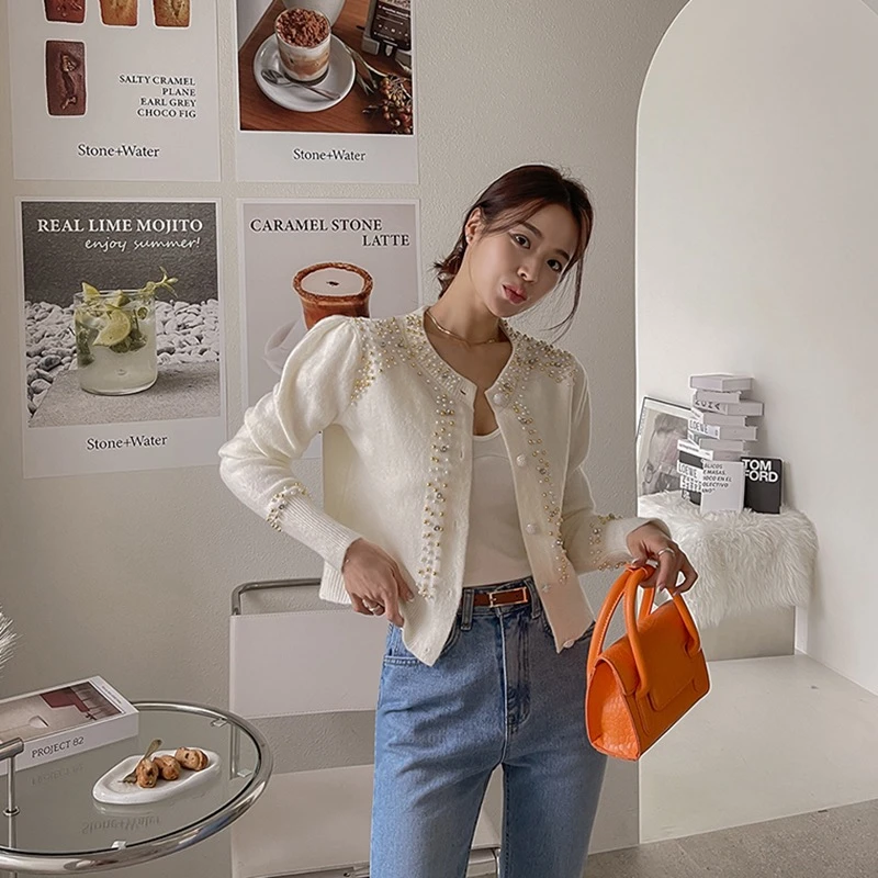 Ladies Spring Autumn Fashion Casual Warm Nice Cropped Cardigan Women Clothes Female OL Winter Sweater Cheap Wholesale BAAY7835