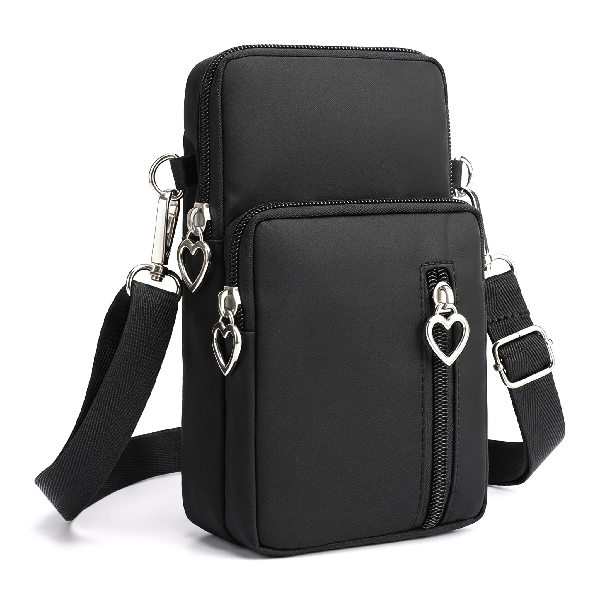 Pomelo Best Waterproof Crossbody Phone Bag 4 Pockets Earphone Hole Detachable Strap Two Sizes