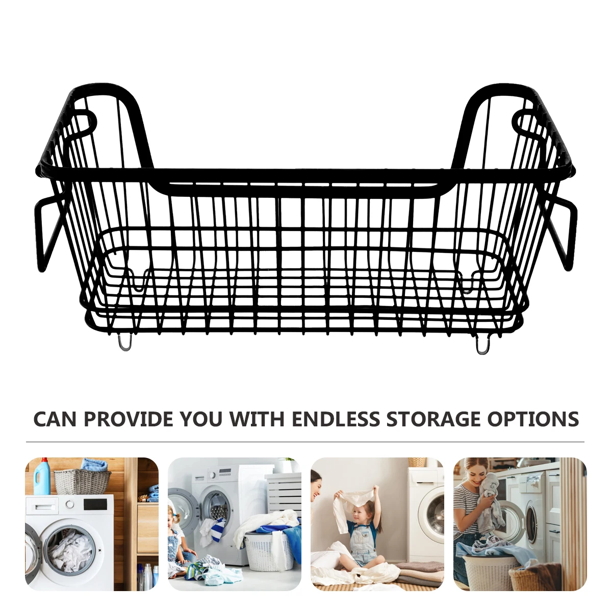 

Iron Storage Basket Wrought Container Pantry Organizer Bin Wire Home Kitchen Sundries Holder Bath Room Practical