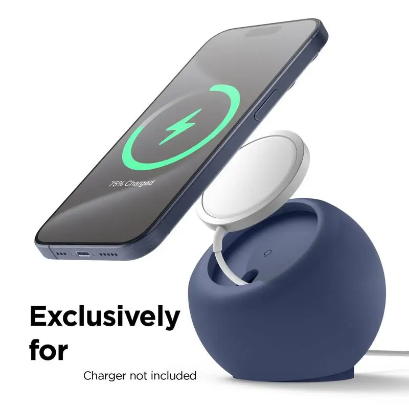 Magnetic Wireless Charger Stand Silicone Charging Holder Charger Holder Portable Mount Base Charging Cable Not Included - Image 5