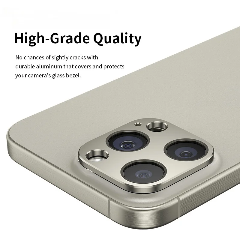 Metal Rear Camera Lens Protector for iPhone 15 Pro Max 15Plus 15Pro Aluminum Lens Cover Screen Protector Lens Ring Case image 5