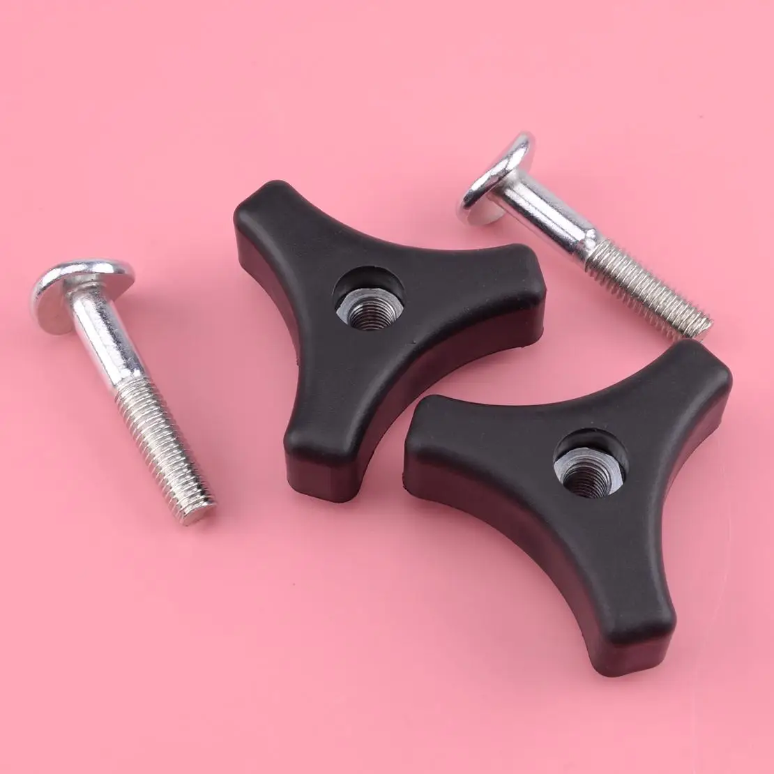 2pcs Triangle Style Handle Bar Nuts & Bolts 8mm for Lawn Mower Machine New