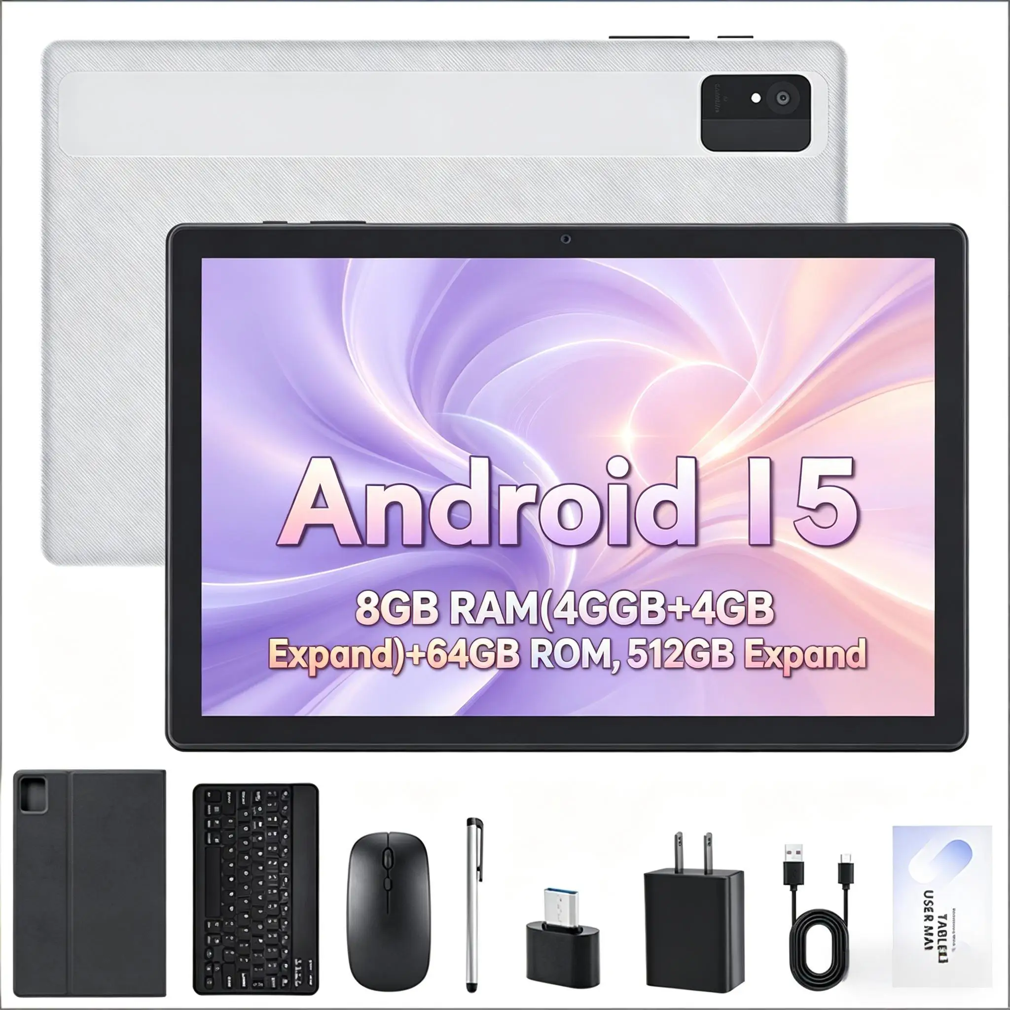 

Paitanry Android 15 Tablet 10.1 Inch IPS HD Touch Screen Octa Core 8GB RAM 64GB ROM 5000mAh WiFi Bluetooth Budget Google Tablet