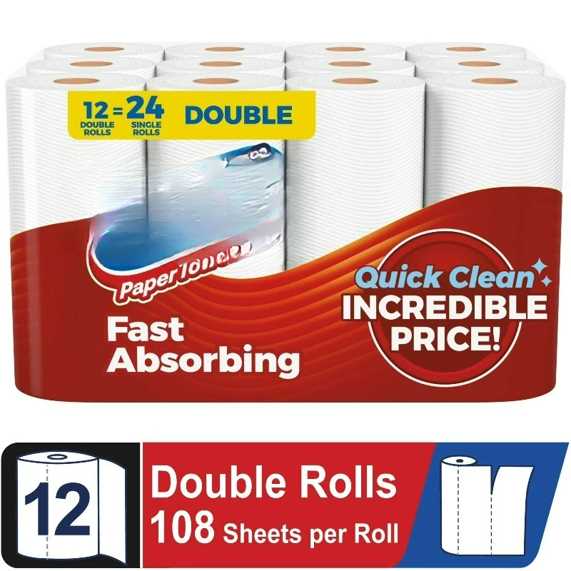 

Paper Towels, Choose-A-Sheet, 12 Double Rolls
