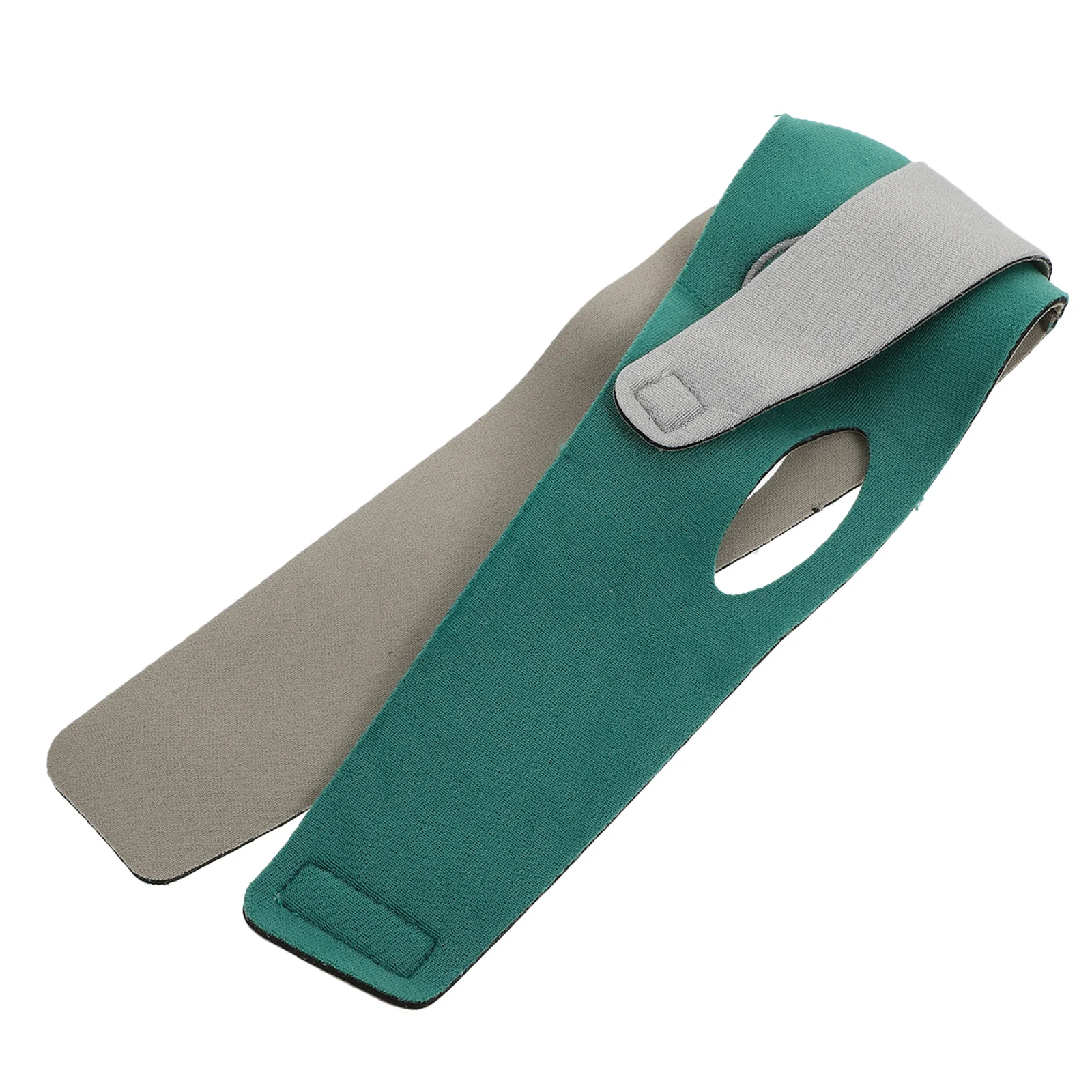 

1 pc Face Slimming Lift Belt Green Polyester Double Thin Strap Reusable Chin Up Shaper Elastic Breathable Material Women Facial