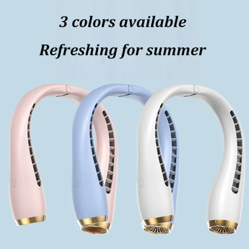 New Turbo Neck Fan Compact and Convenient Lazy Neck Fan Bladeless USB Rechargeable Whisper Quiet Portable No Bladeless fan