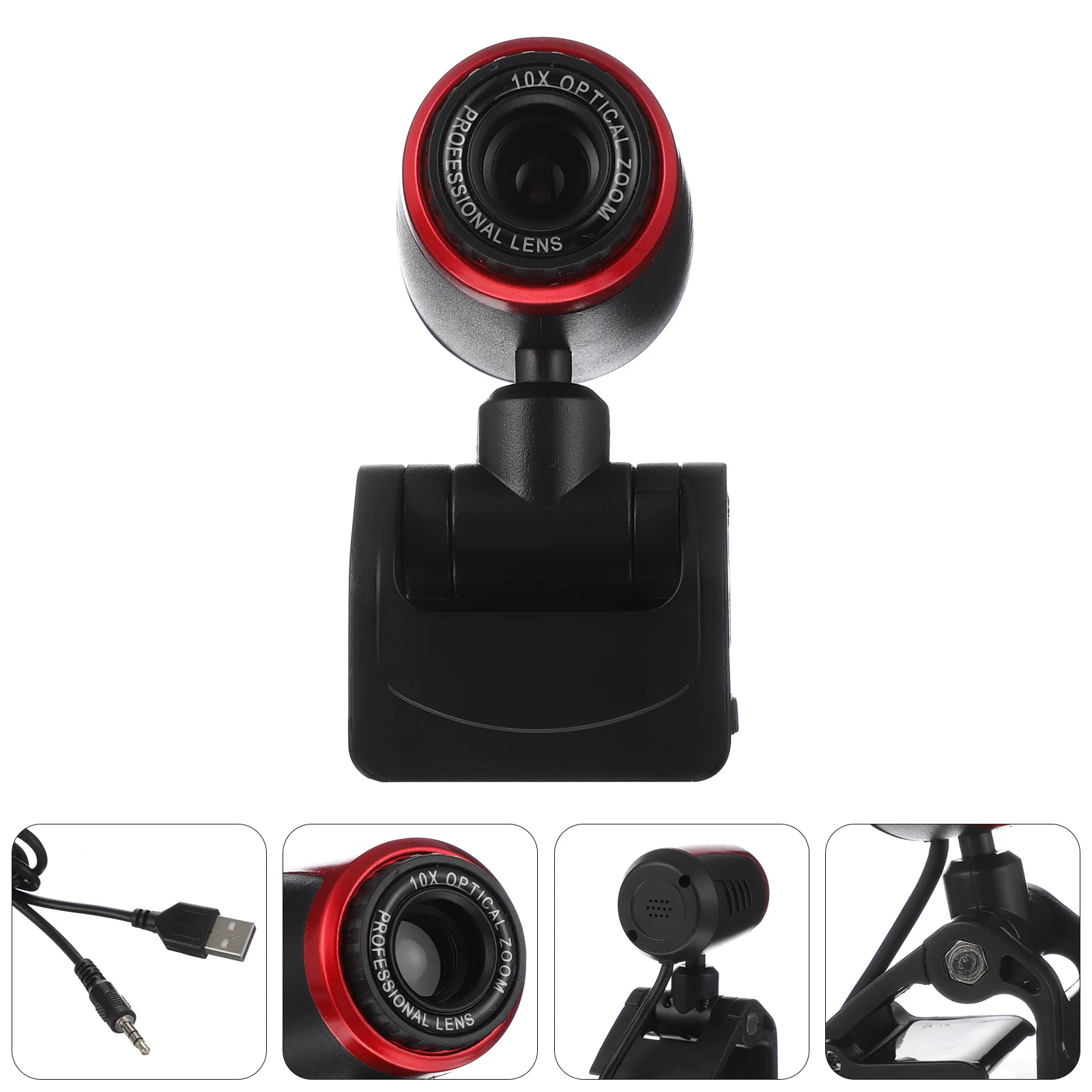 

1 set 1 Set Live Streaming Camera Usb Powered Hd Webcam Auto Focus Webcam 360 Degree Rotation Microphone 10M Transmission Online