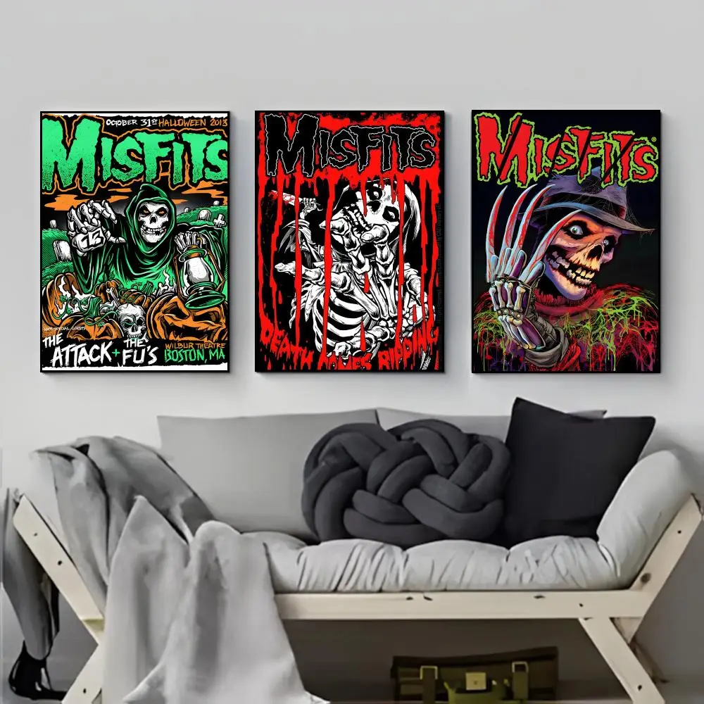 Band Horror M-Misfits Poster Poster HD  Waterproof Wall Sticker Bar Living Room Decor Gift