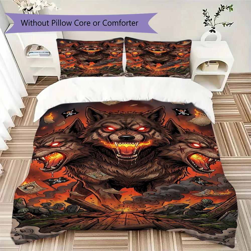 Patterned Pillowcase & Duvet Cover Set One Piece Anime Bedding for Stylish Bedroom Decor Ideal Lovers Gift.-Xin