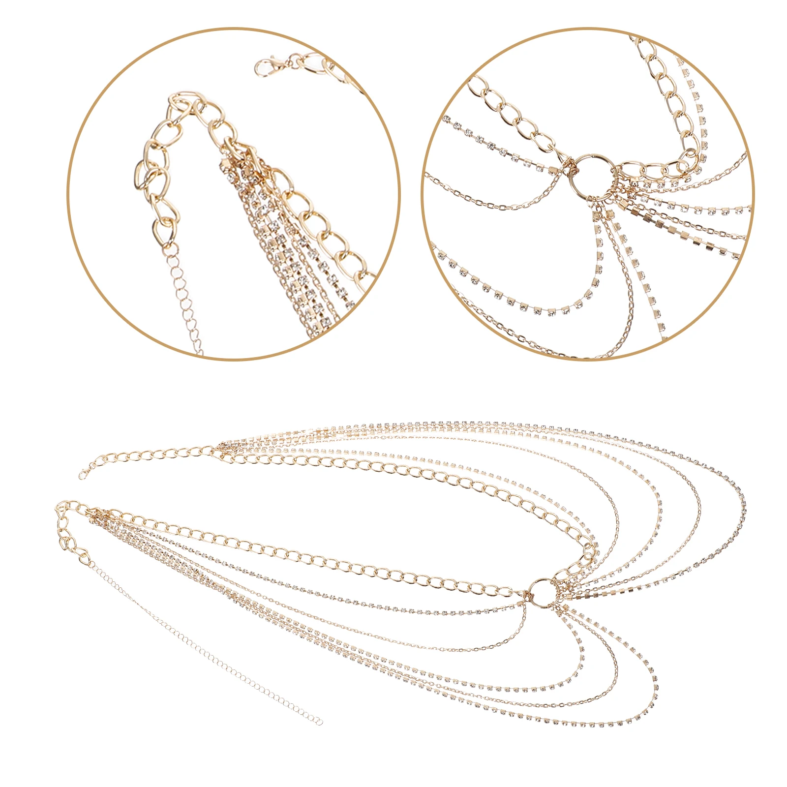 Fashionable Multi-layer Waist Chain Belly Jewelry Body for Women Metal Belt Miss