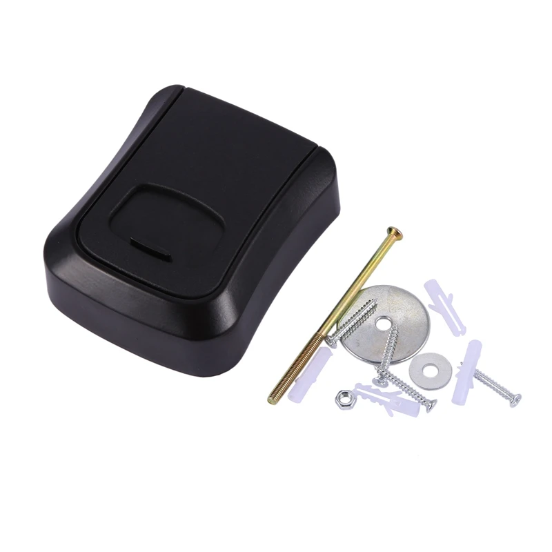 AT41 4X Black Password Key Lock Box Wall Mounted Zinc Alloy Key Box Weatherproof 4 Digit Combination Key Storage Lock Box