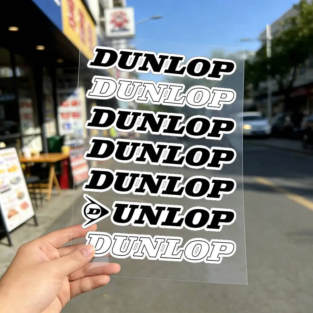 For DUNLOP Reflective Motorcycle Stickers, 3M Safety Warning At Night In The Dark Scooter Helmets