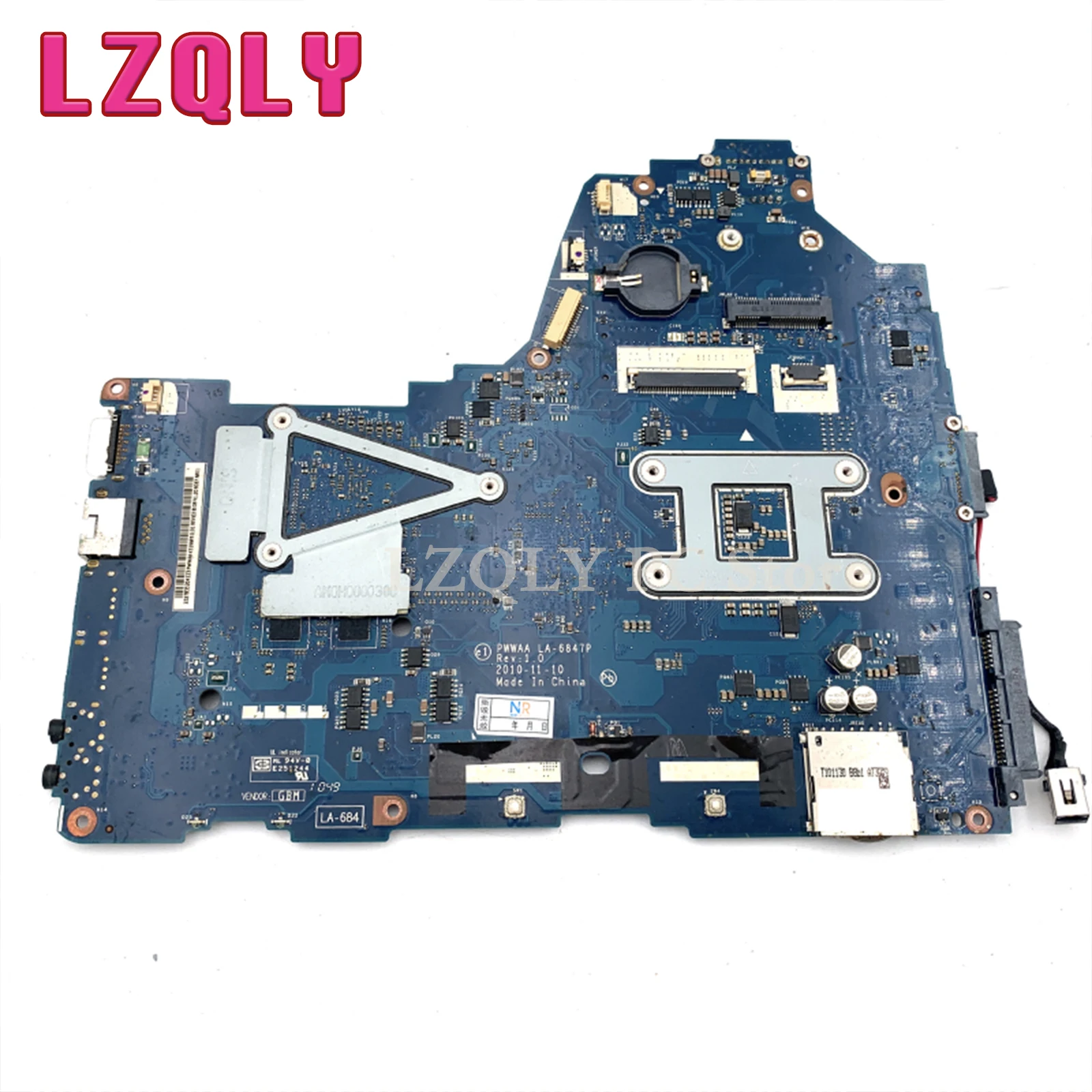 LZQL For Toshiba Satellite A660 C660 Y K000114920 PWWAA LA-6847P  MB Laptop Motherboard DDR3 HD 5430 GPU Free CPU