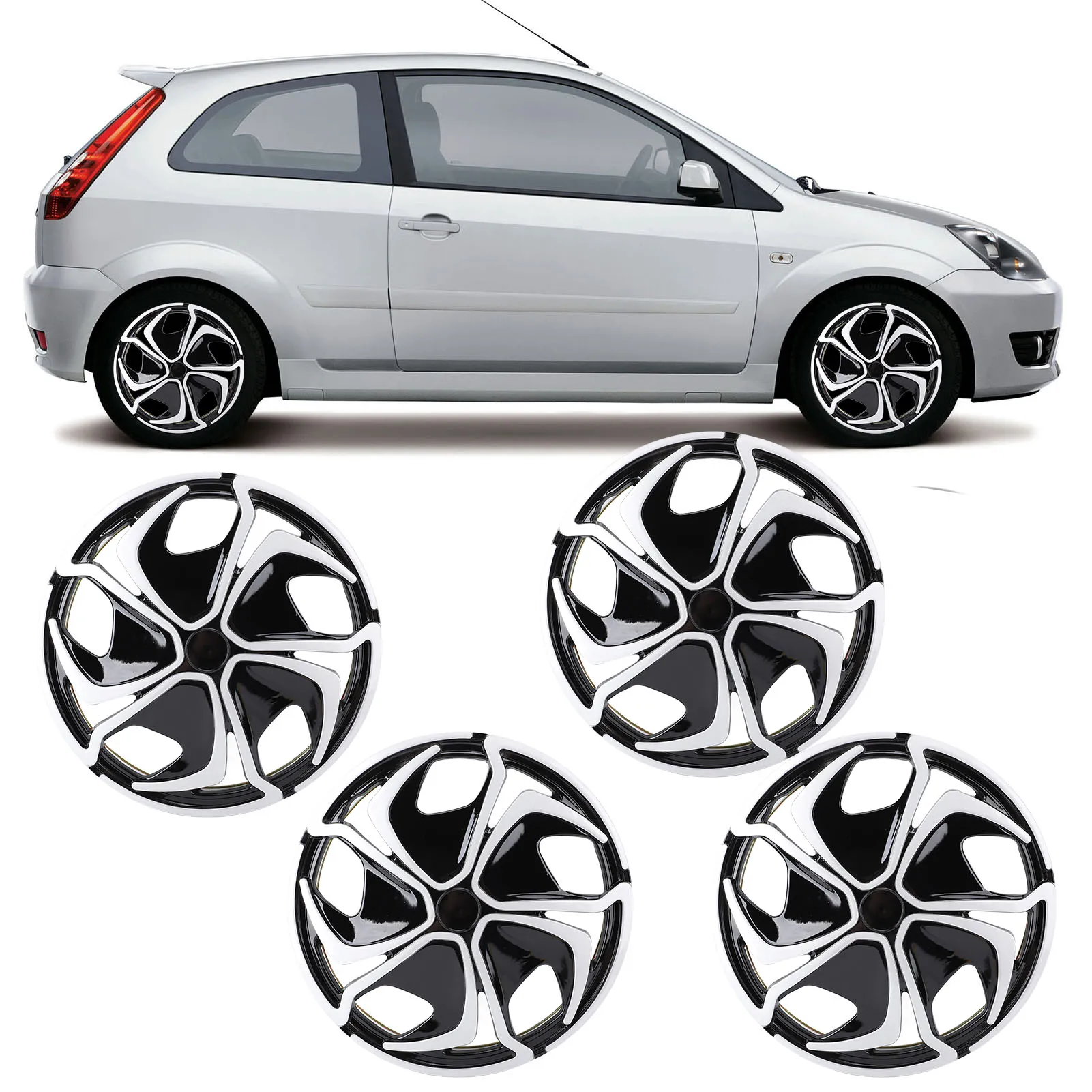 

4 Pcs 14 Inch Wheel Hubcap Full Protection Snap On Universal Fit Wheel Rim Protector Wheel Hub Caps for Most Car Truck SUV