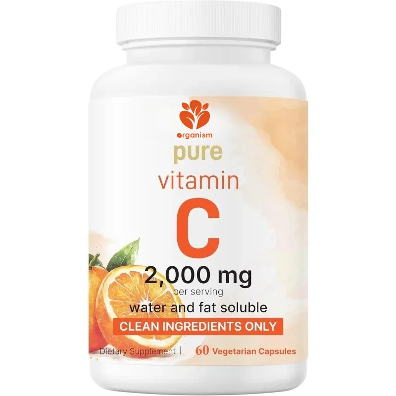 

Чистый витамин С, 2000 мг — добавка против окисления и иммунитета, 60 вегетарианских капсул