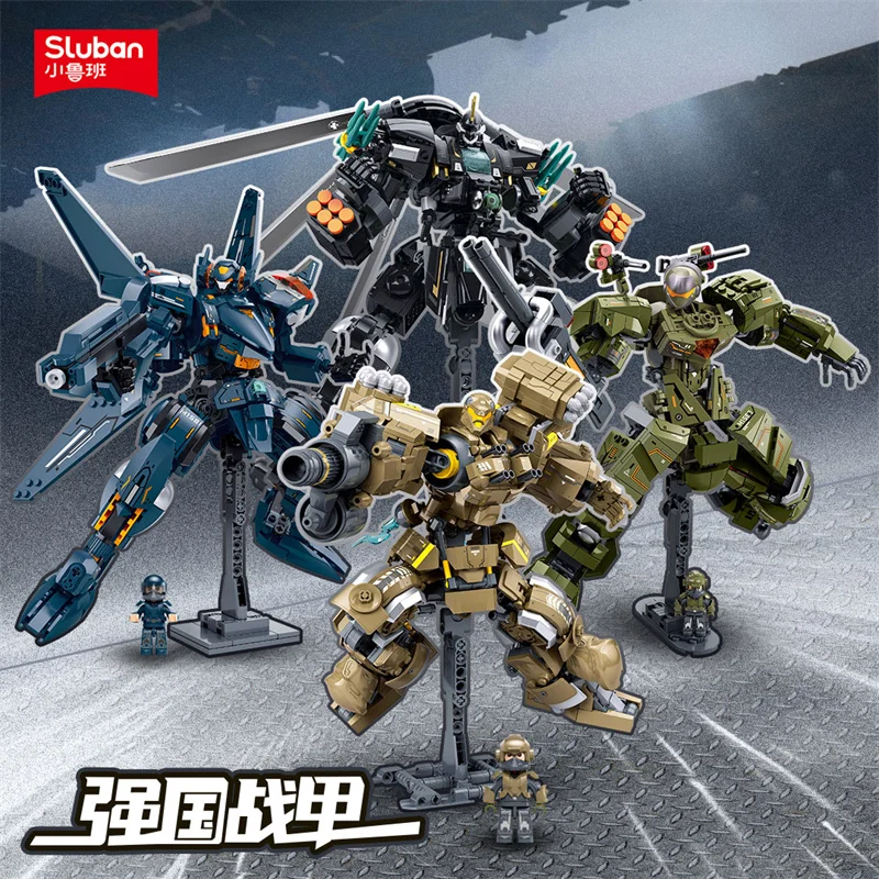 نموذج الروبوتات العسكرية الجديدة الخيال العلمي حروب المستقبل روبوت دعم مسلح اللبنات ألعاب تعليمية للأطفال #2
