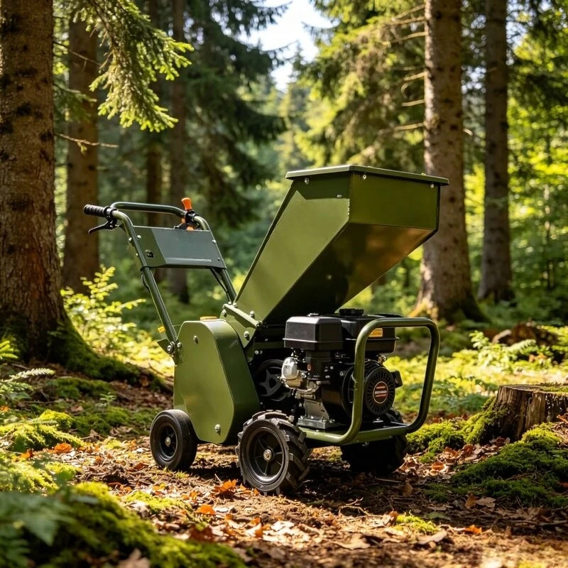 

Rugged Frame Diesel Wood Chipper Wide Inlet Log Shredder for Villa Garden Big Thickness Branch Disposal