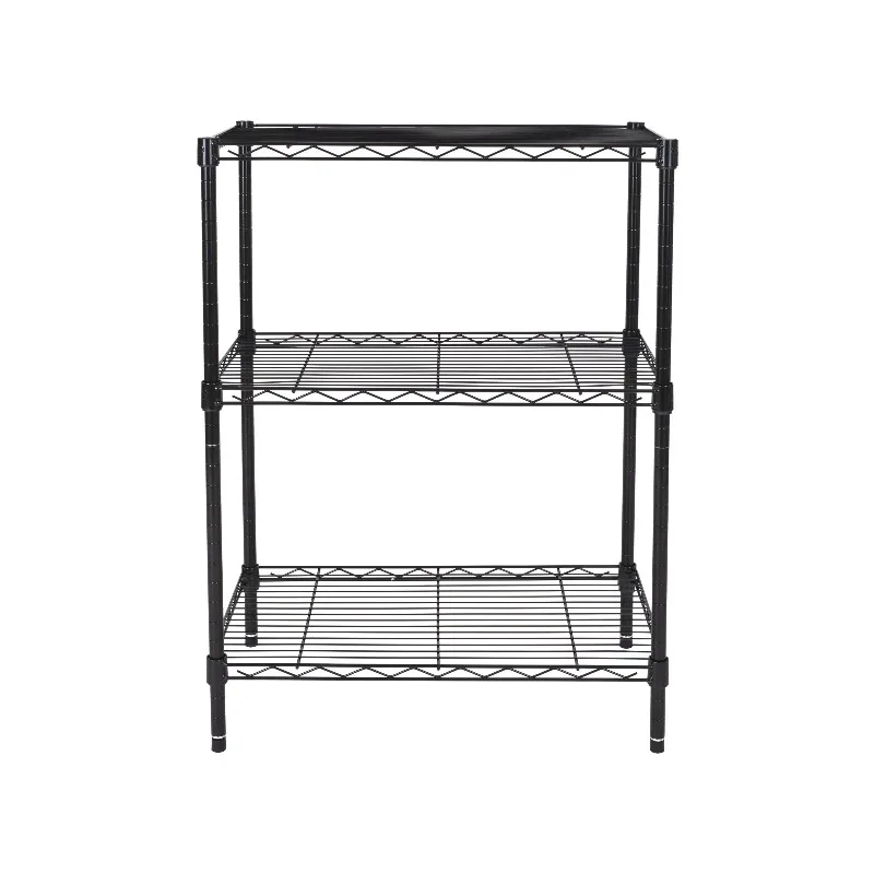 

Hyper Tough Multipurpose 3-Tier Wire Shelving Rack, Black, 750 lbs Capacity