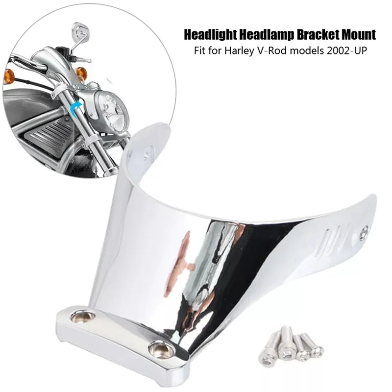 

VC-Innovative-Chrome Headlight Bracket Mount Fit For V-Rod 2002-2017 Muscle VRSCF VRSCA
