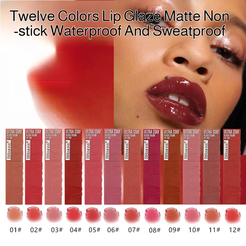 Nondrying lip gloss Lip Glaze Nourishing Moisturizing Doodle Lips fullness hydrating texture color development Lip color liquid