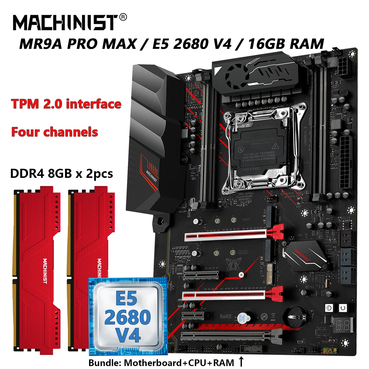 X99 Dual Cpu Motherboard Combo - Scheda madre MACHINIST X99, con CPU