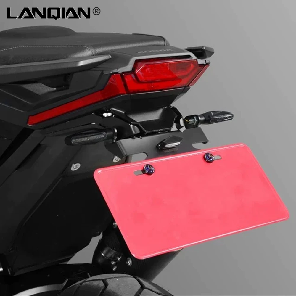 FOR HONDA XADV 750 2021-2022-2023-2024-2025-2026-2027 Motorcycle License Plate Holder LED Turn Signal Lights Tail Tidy Fender