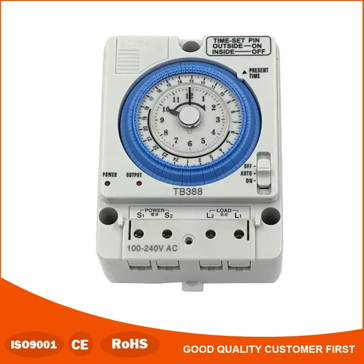 Stable Mechanical Timer Time Control Switch TB35/TB-388 AC100V-240V AC DC 12V 24V 36V 48V 24 Hours 15 Minutes