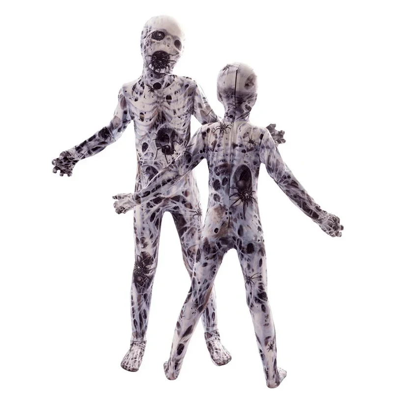 2026 Purim Halloween Costumes for Children Horror Zombies Boy Girl Skeleton Dress up Fantasy Clipart Jumpsuit Kids Monster UX10F view 3