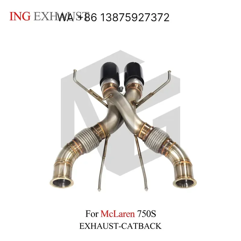 Wmwmnu for ING Exhaust New Straight Pipe Catback System for 750S with 3D Print Z Pipe Lightweight Performance Muffler
